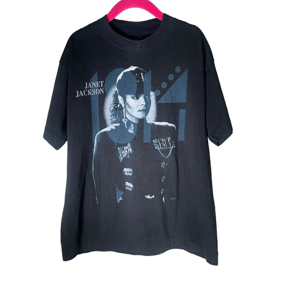 90s Janet Jackson Vintage t shirt Rhythm Nation Tour Concert Tee Kids XL - Picture 2 of 6